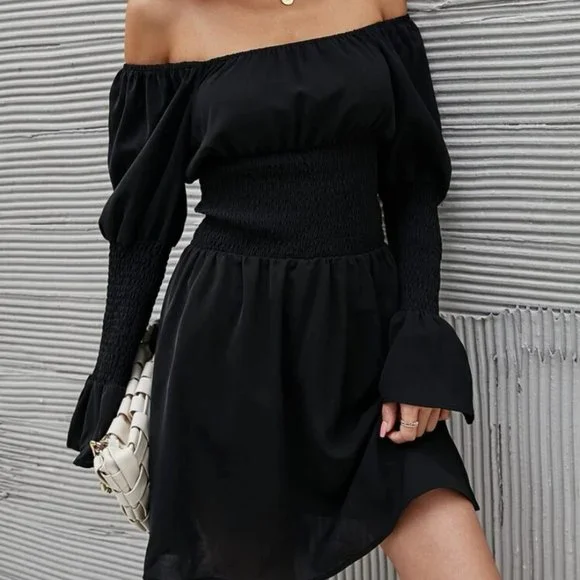 womens pleated midi dress PRETTYGARDEN Womens Midi Dresses Puff Short Sleeve V Neck Swiss Dot Pl main image 1